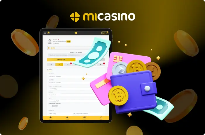 Opciones para realizar depósitos en MiCasino